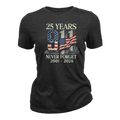 25 Years 9/11 Never Forget American Flag - Women T-Shirt