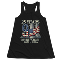 25 Years 9/11 Never Forget American Flag - Women Tank Top