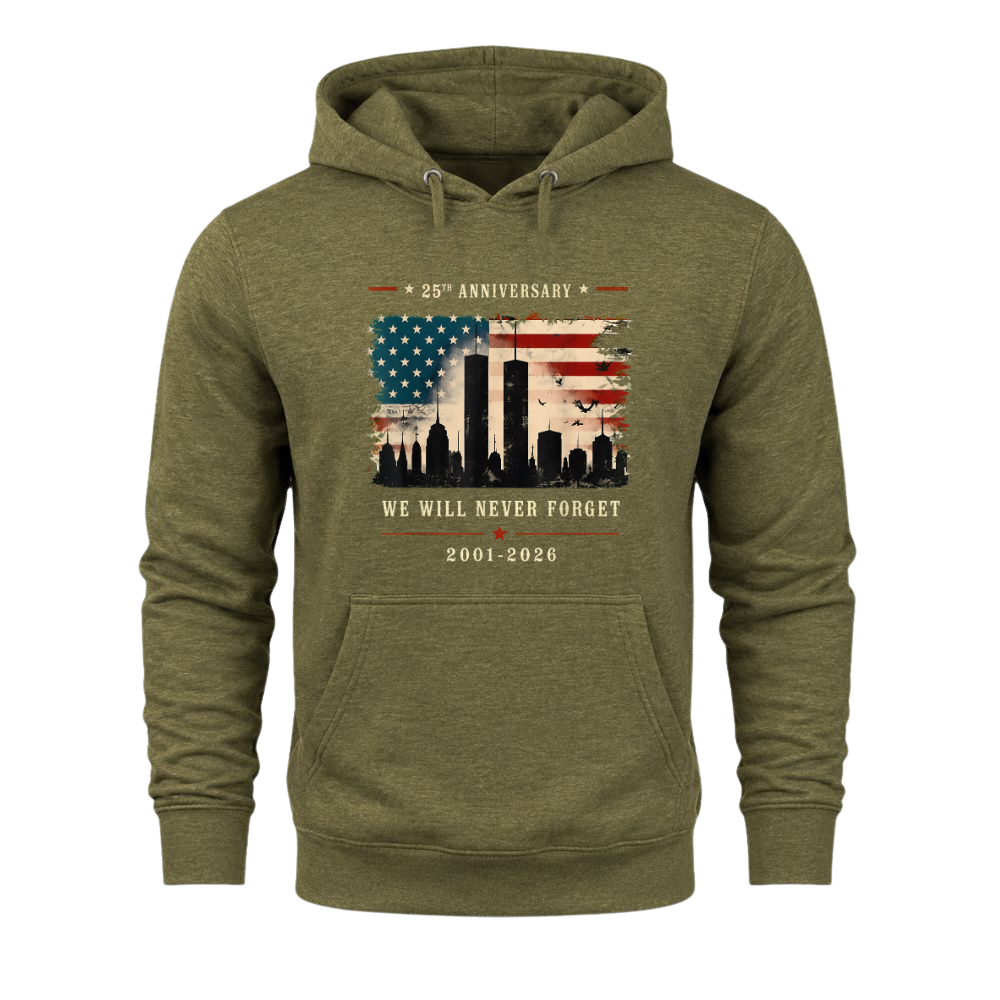 25th Anniversary 9/11 Never Forget Memorial - Hoodie