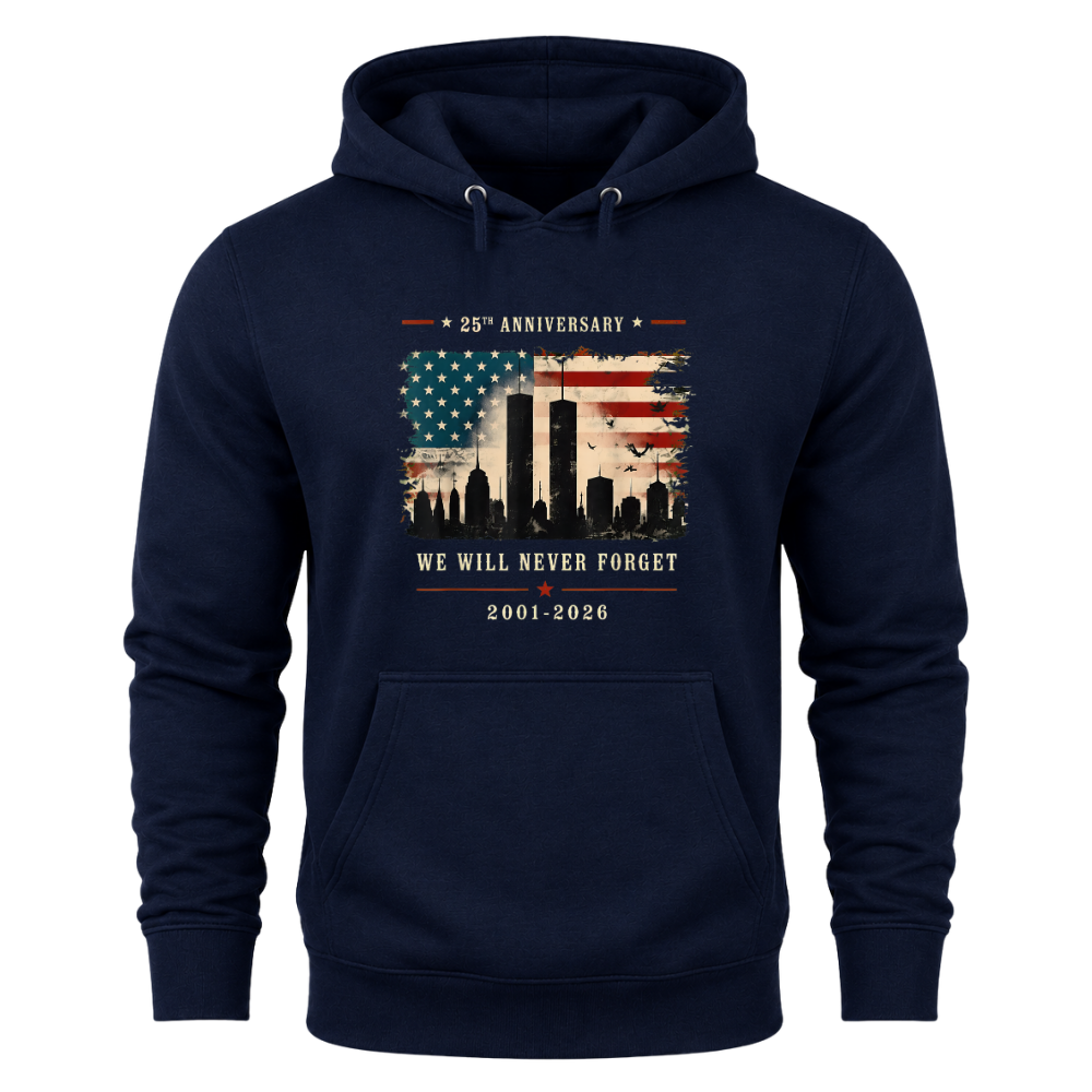 25th Anniversary 9/11 Never Forget Memorial - Hoodie