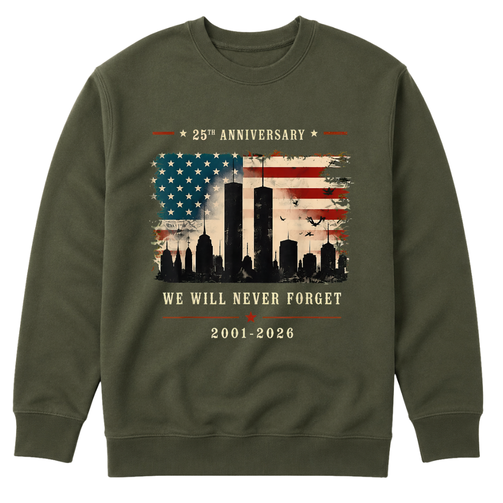 25th Anniversary 9/11 Never Forget Memorial - Sweater