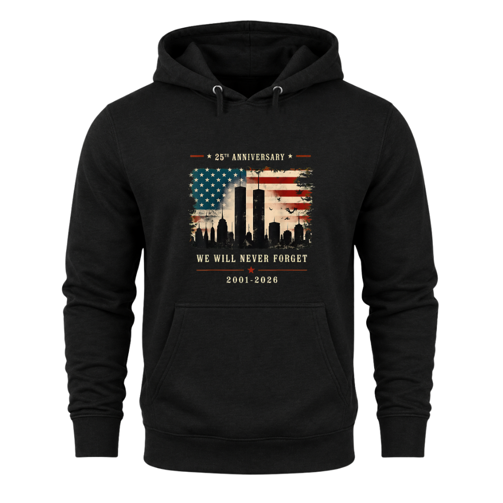 25th Anniversary 9/11 Never Forget Memorial - Hoodie