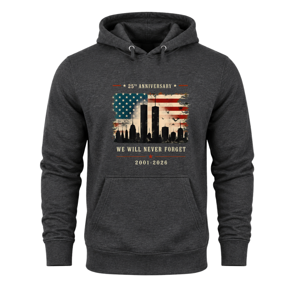 25th Anniversary 9/11 Never Forget Memorial - Hoodie