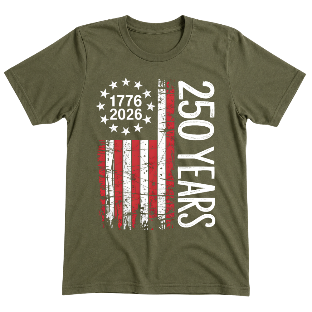 America Flag 1776 2026 USA 250 Years - T-Shirt