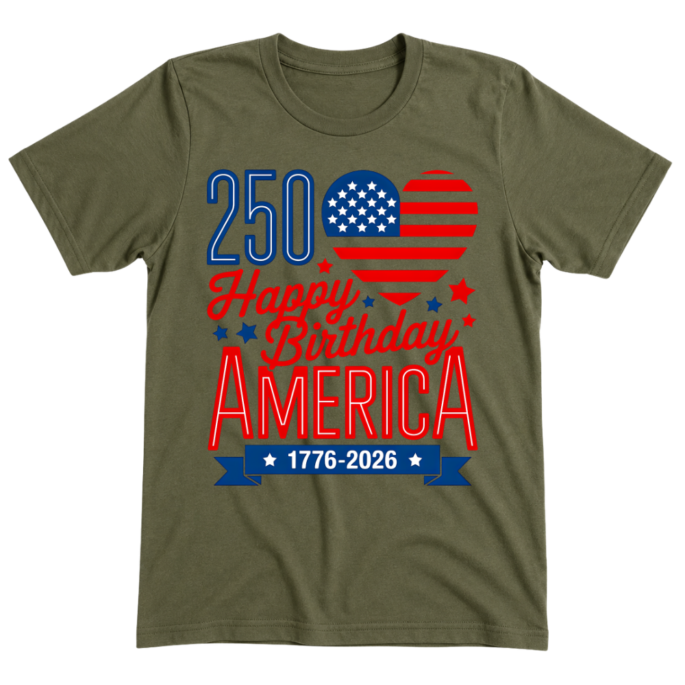 250th Birthday America 1776 2026 USA - T-Shirt