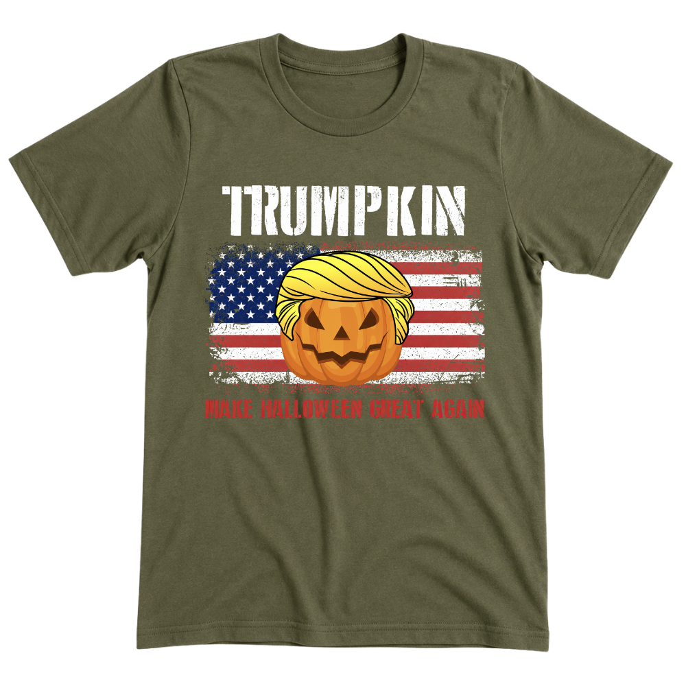 Trumpkin American Flag Halloween - T-Shirt