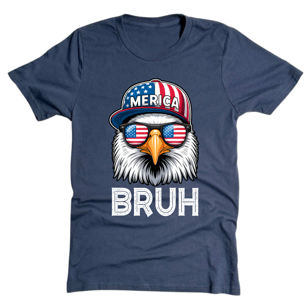 Patriotic Eagle Bruh 4th of July USA Flag - T-Shirt