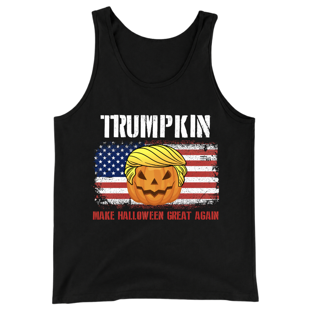 Trumpkin American Flag Halloween - Tank Top