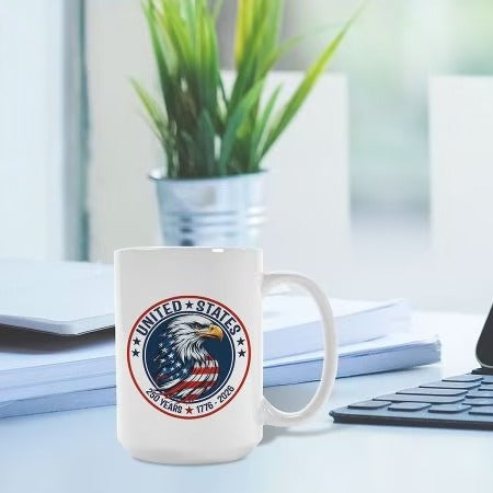 United States 250 Years Eagle Mug 1776 2026 USA