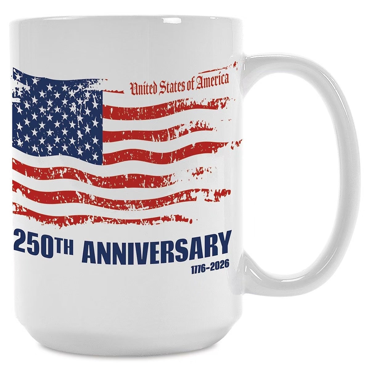 America 250th Anniversary Mug 1776 2026 USA Flag