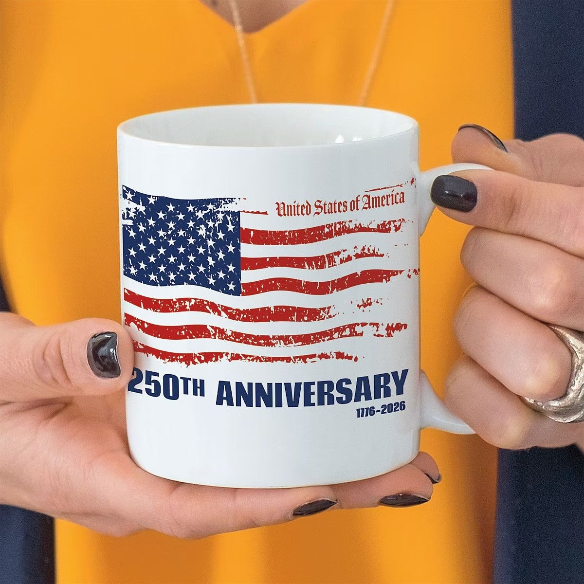 America 250th Anniversary Mug 1776 2026 USA Flag