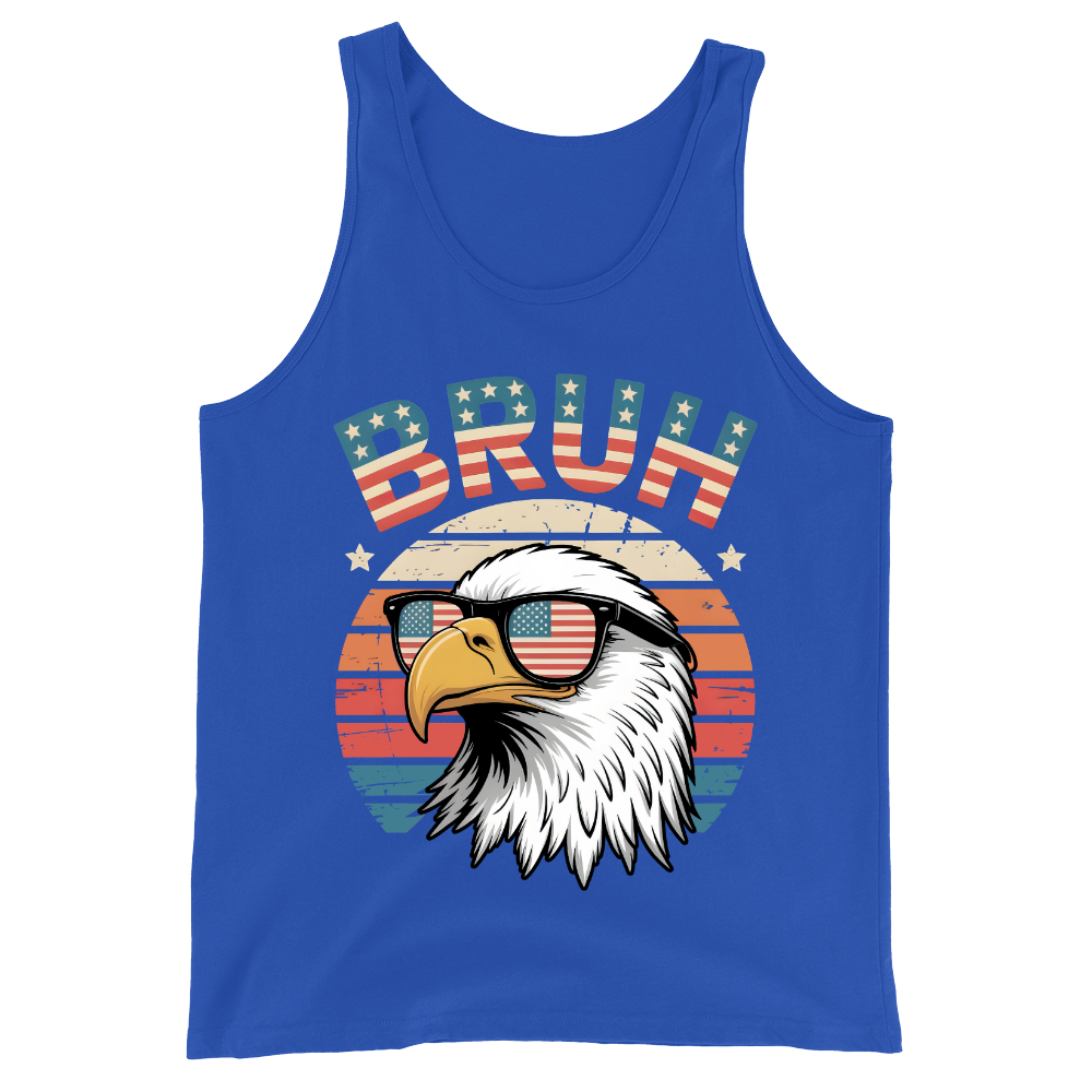 Patriotic Eagle Bruh, Funny American Flag - Tank Top