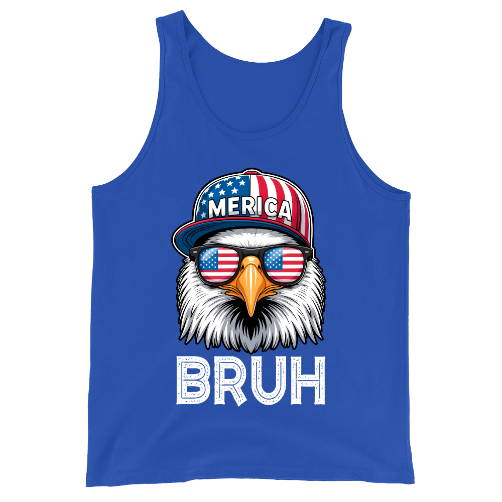Patriotic Eagle Bruh 4th of July USA Flag - Tank Top