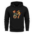 67 Patriotic Eagle Six Seven Meme Vintage American Flag - Hoodie