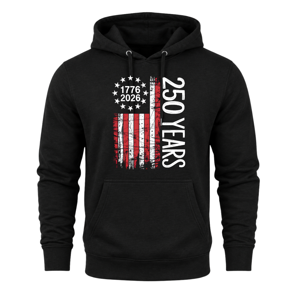America Flag 1776 2026 USA 250 Years - Hoodie