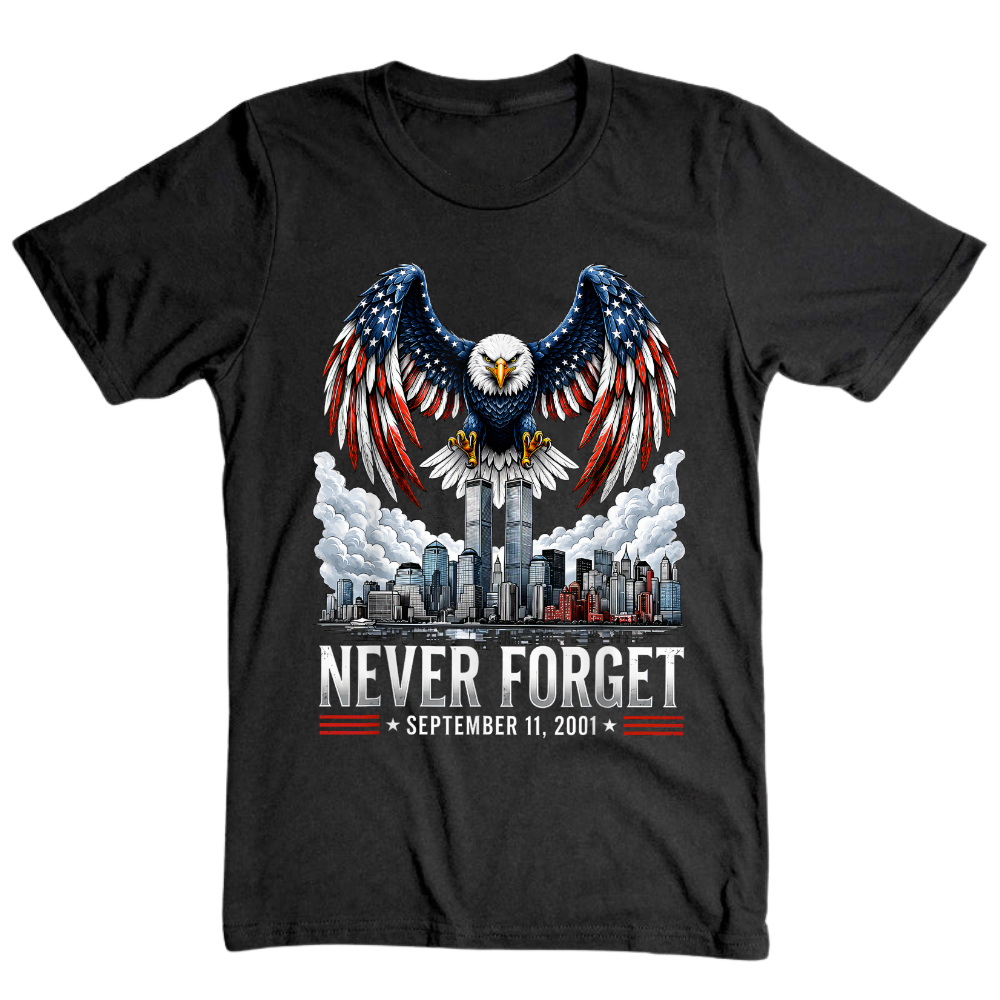 9/11 Never Forget Eagle Memorial - T-Shirt