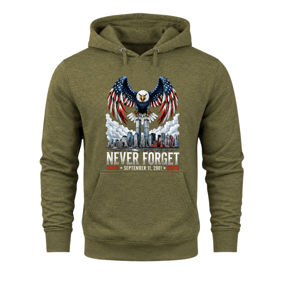 9/11 Never Forget Eagle Memorial - Hoodie