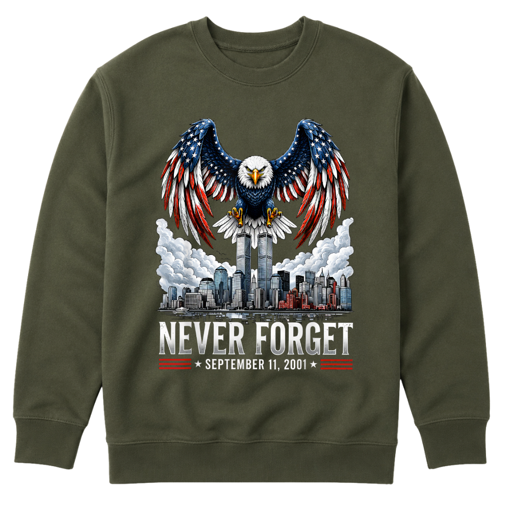 9/11 Never Forget Eagle Memorial - Sweater