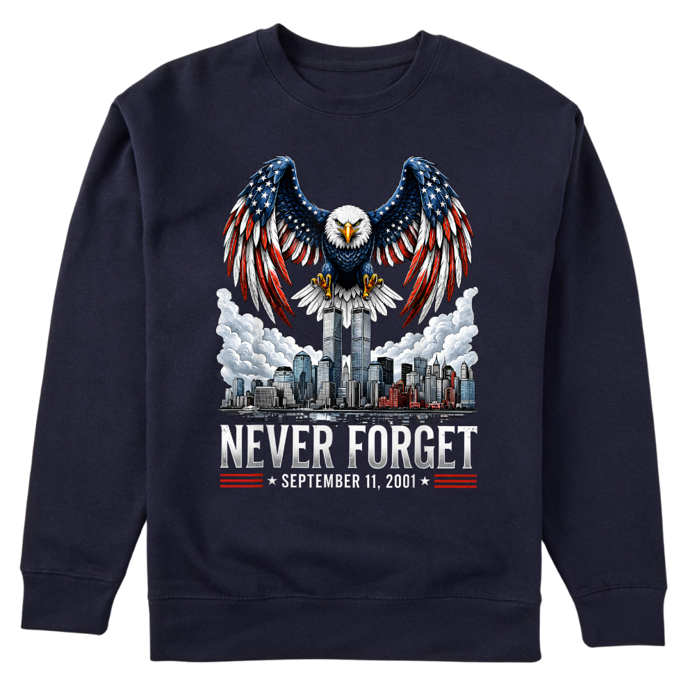 9/11 Never Forget Eagle Memorial - Sweater