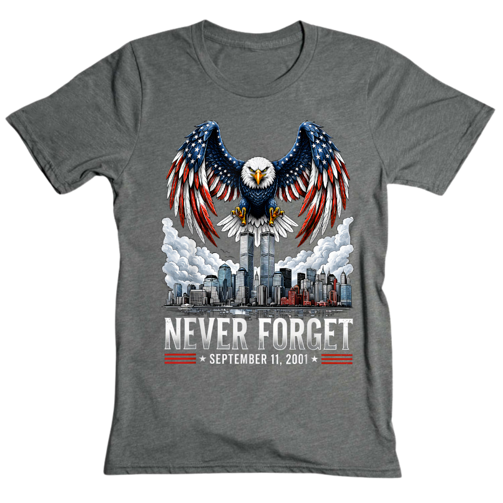 9/11 Never Forget Eagle Memorial - T-Shirt
