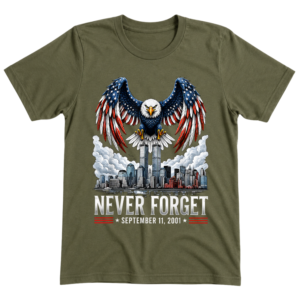 9/11 Never Forget Eagle Memorial - T-Shirt