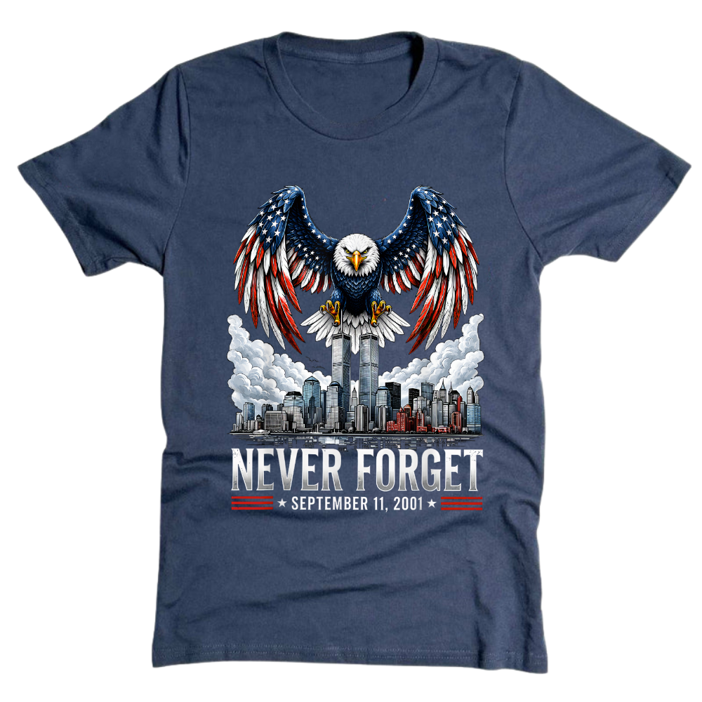 9/11 Never Forget Eagle Memorial - T-Shirt
