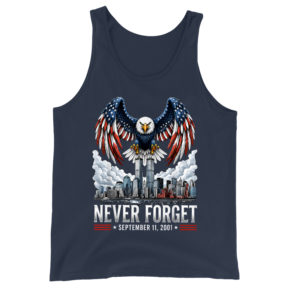 9/11 Never Forget Eagle Memoria - Tank Top