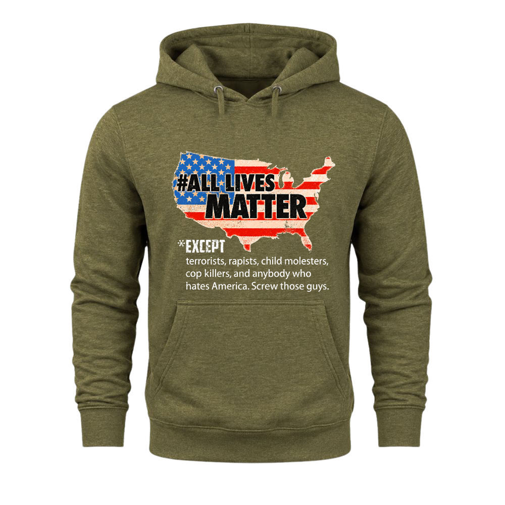 All Lives Matter Patriotic USA Flag - Hoodie