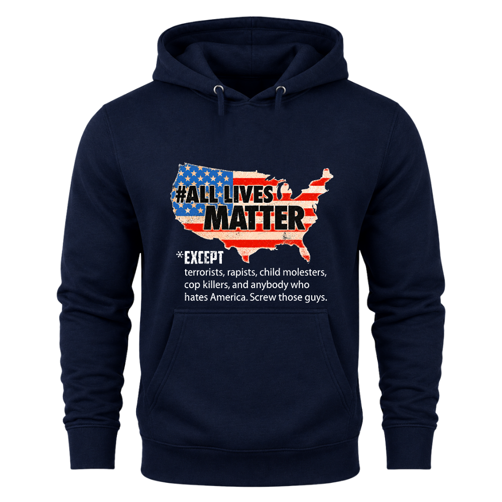 All Lives Matter Patriotic USA Flag - Hoodie