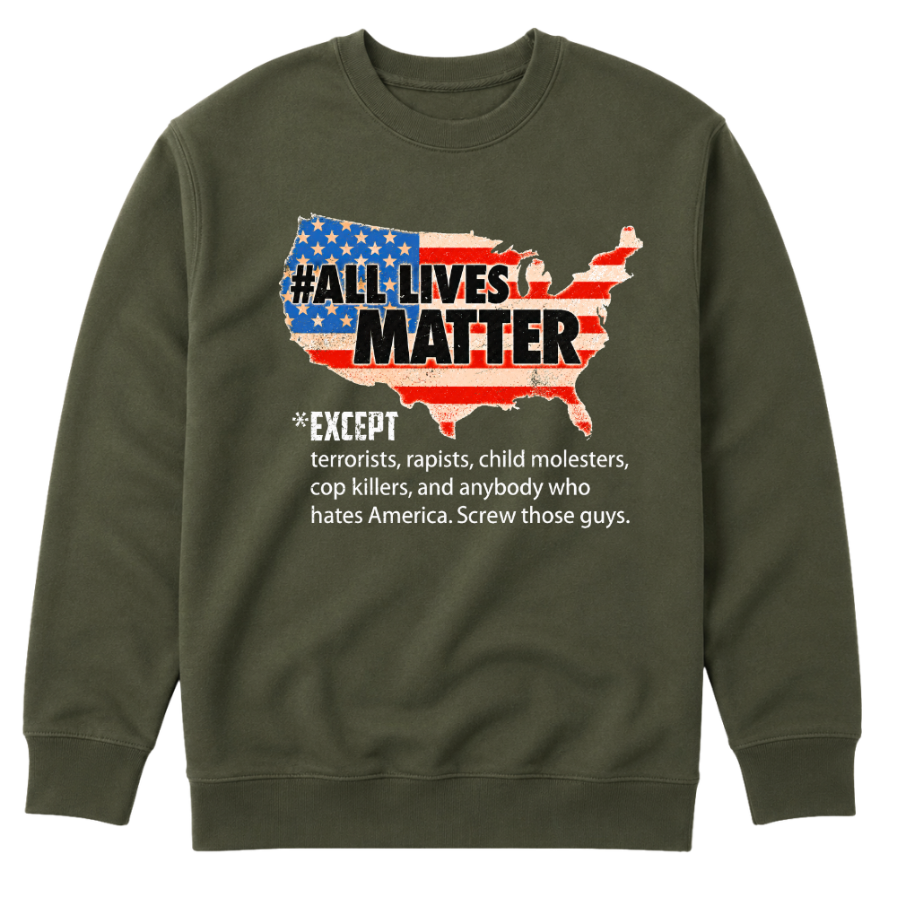 All Lives Matter Patriotic USA Flag - Sweater