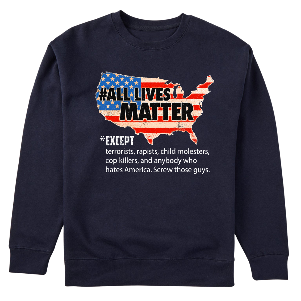 All Lives Matter Patriotic USA Flag - Sweater