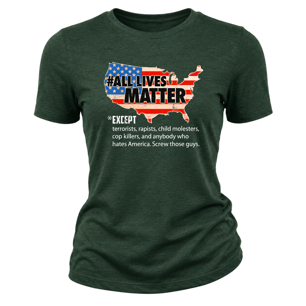 All Lives Matter Patriotic USA Flag - Women T-Shirt