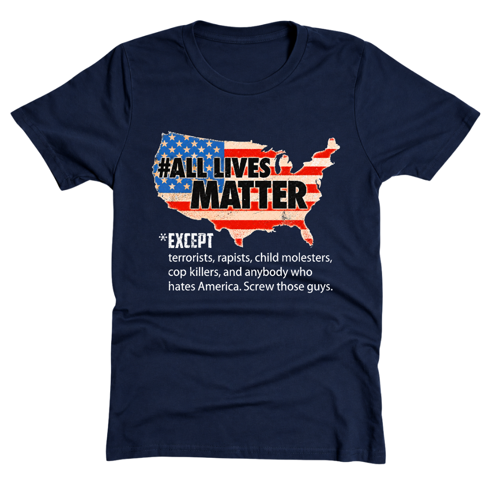 All Lives Matter Patriotic USA Flag - T-Shirt