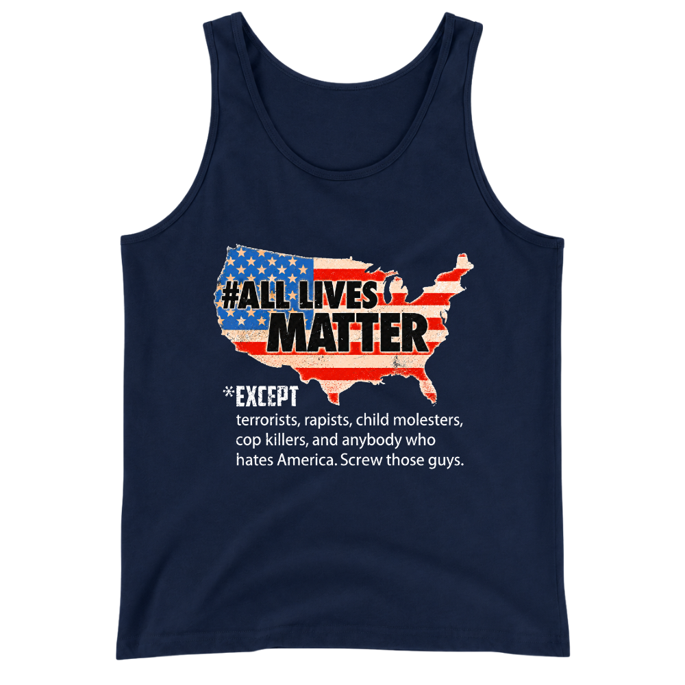 All Lives Matter Patriotic USA Flag - Tank Top