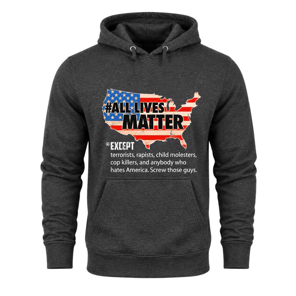 All Lives Matter Patriotic USA Flag - Hoodie