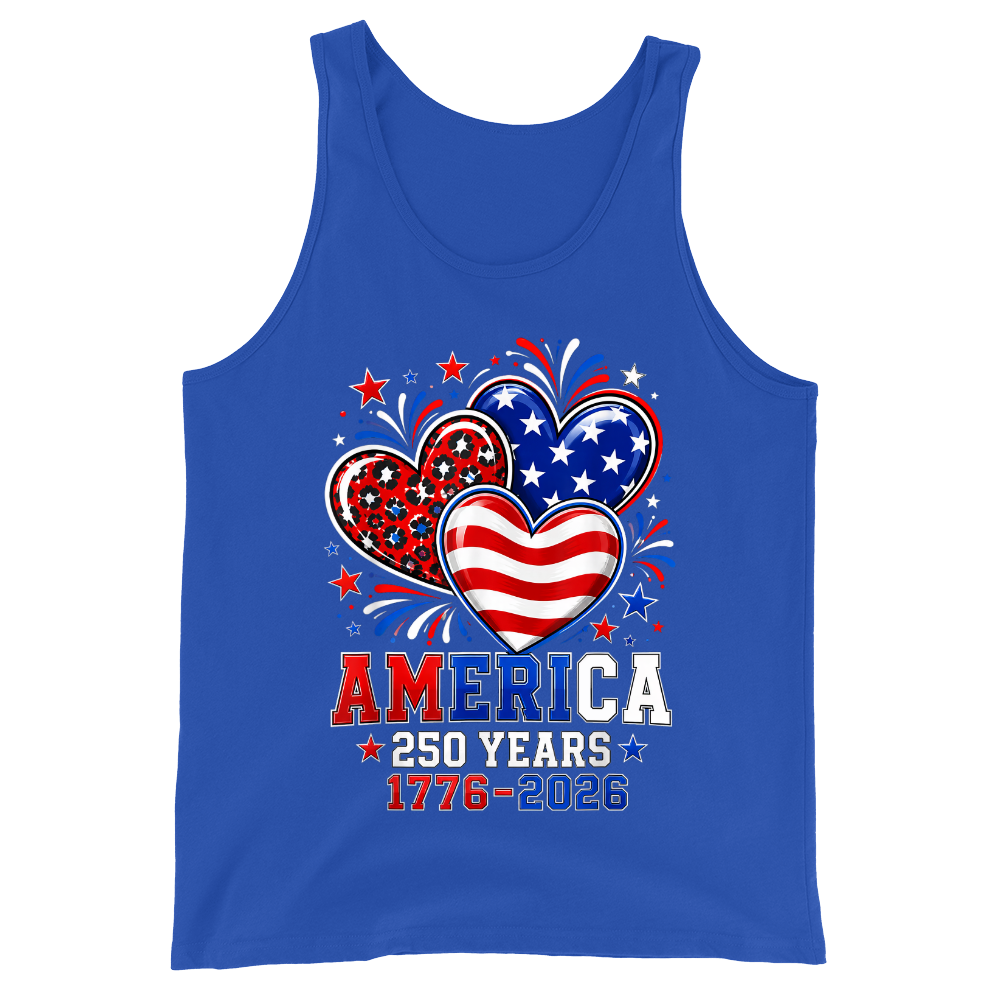 America 250 Years 1776 2026 Heart - Tank Top