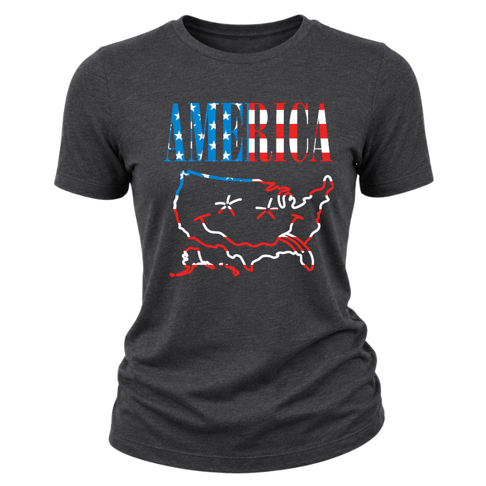 America Map - Women T-Shirt