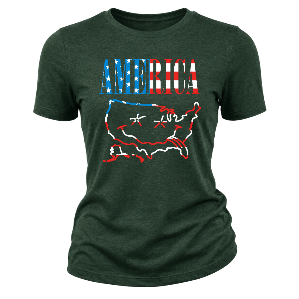 America Map - Women T-Shirt
