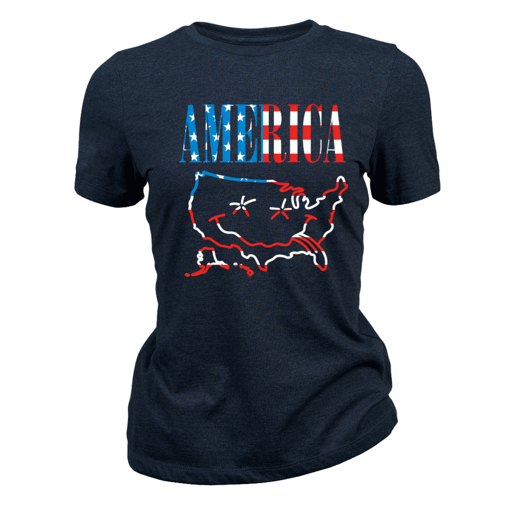 America Map - Women T-Shirt