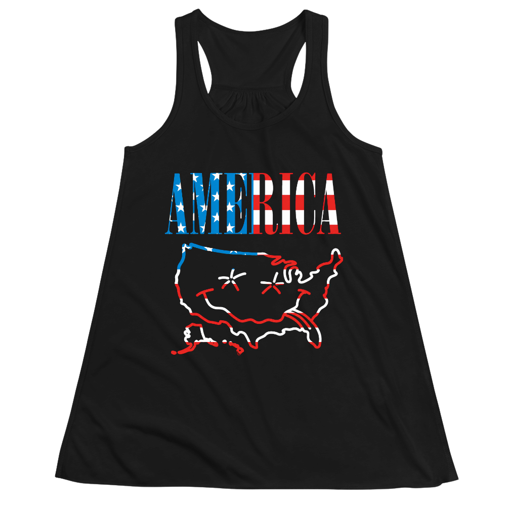 America Map - Women Tank Top