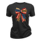 American Flag Bow Patriotic Leopard Ribbon - Women T-Shirt