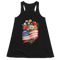 American Flag Flower Patriotic Floral USA - Women Tank Top