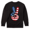 American Flag Peace Sign Design 4th Of July Patriotic USA Pride - Sweater