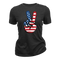 American Flag Peace Sign Design 4th Of July Patriotic USA Pride - Women T-Shirt