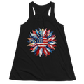 American Flag Sunflower Design Patriotic Floral USA - Women Tank Top