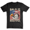 Bald Is Beautiful Patriotic Eagle American Flag - T-Shirt