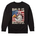Bald Is Beautiful Patriotic Eagle American Flag - Sweater