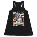Bald Is Beautiful Patriotic Eagle American Flag - Women Tank Top