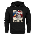 Bald Is Beautiful Patriotic Eagle American Flag - Hoodie