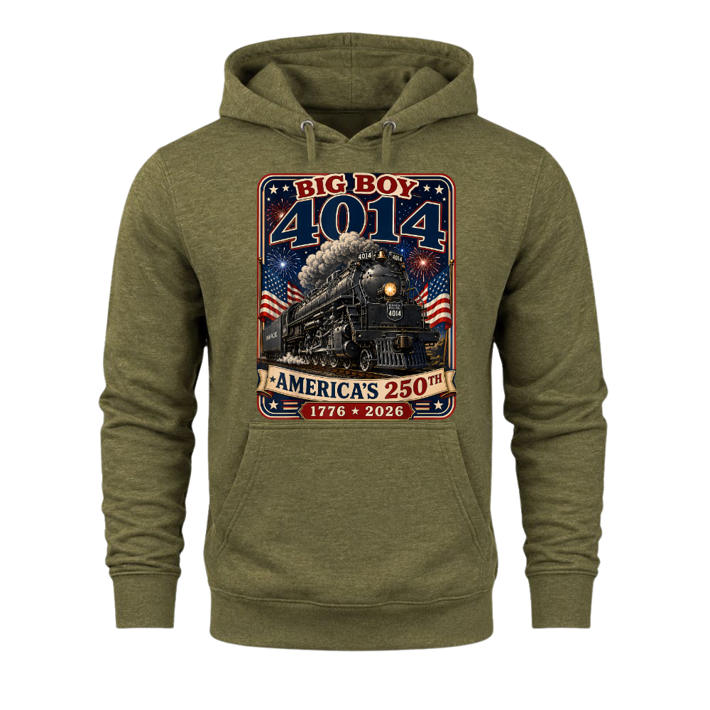 Big Boy 4014 Train America 250th Anniversary Patriotic - Hoodie